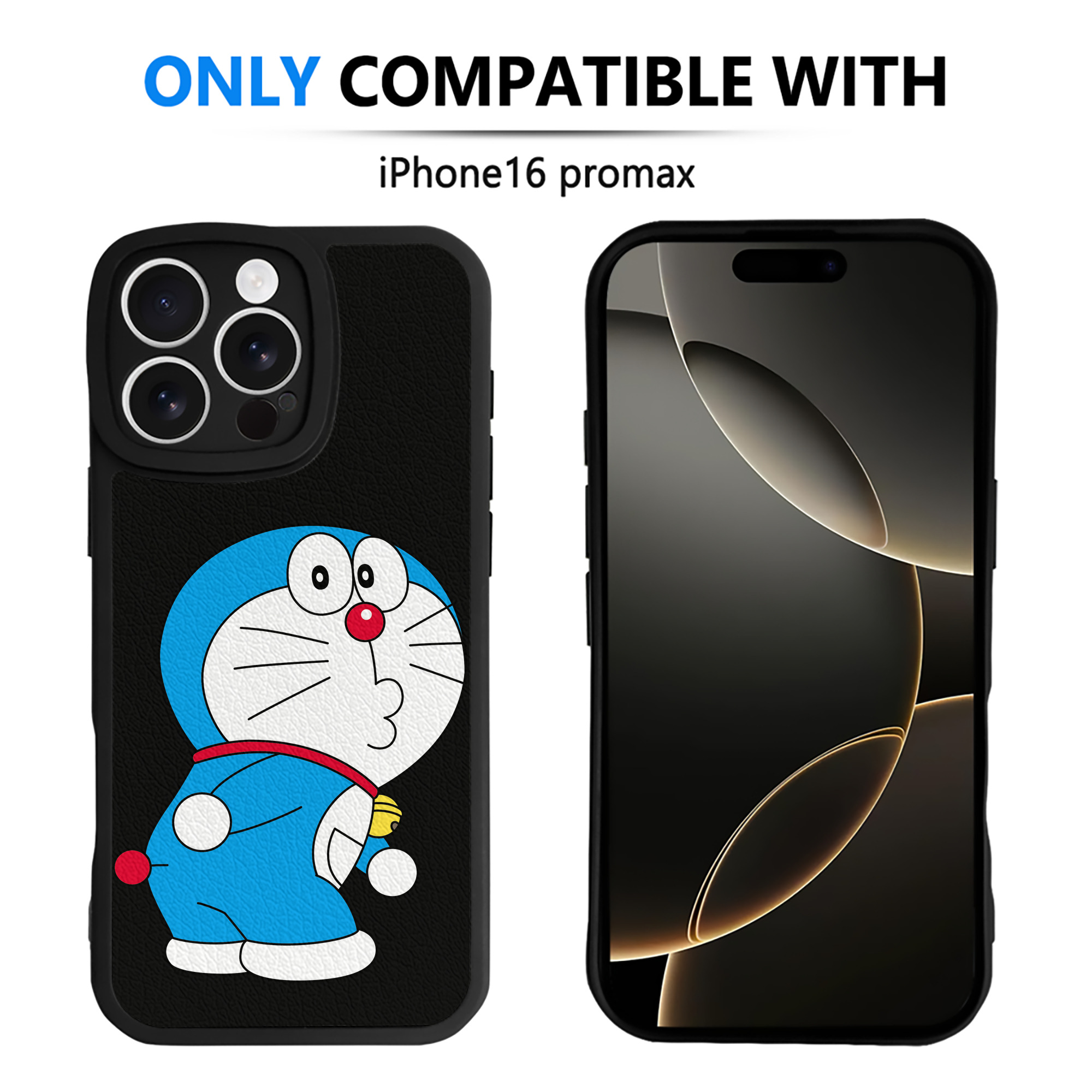 （画像用） ドラえもん Doraemon 【iPhone 16シリーズ対応】シリコンスマホケース（レザー調） 材質：シリコン